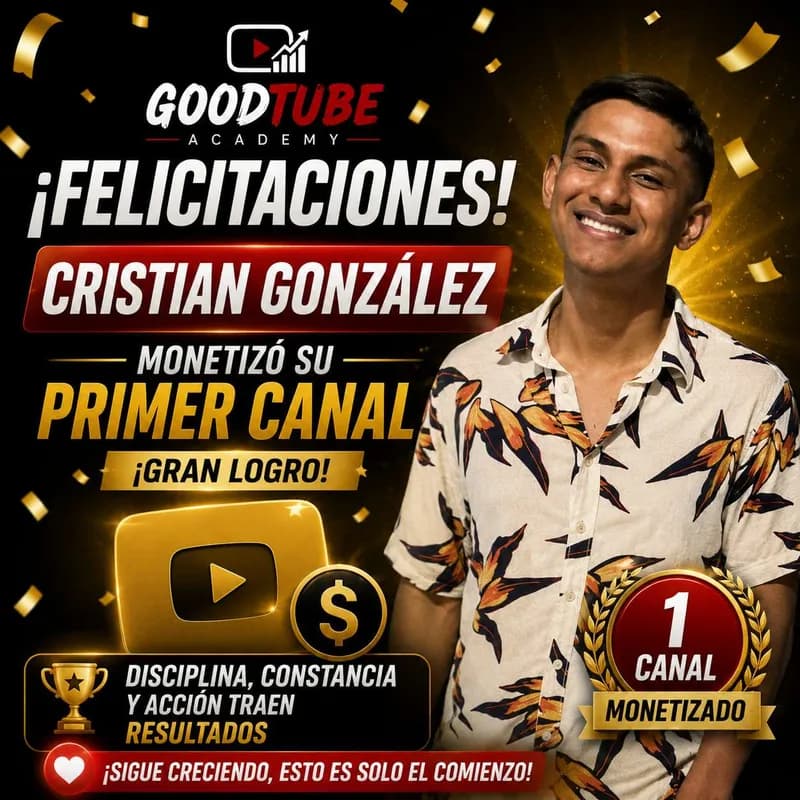 Cristian González — Monetizó su primer canal